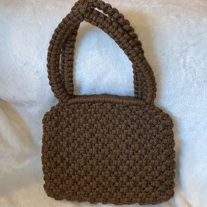 Vintage authentic 1970s macramé purse.
